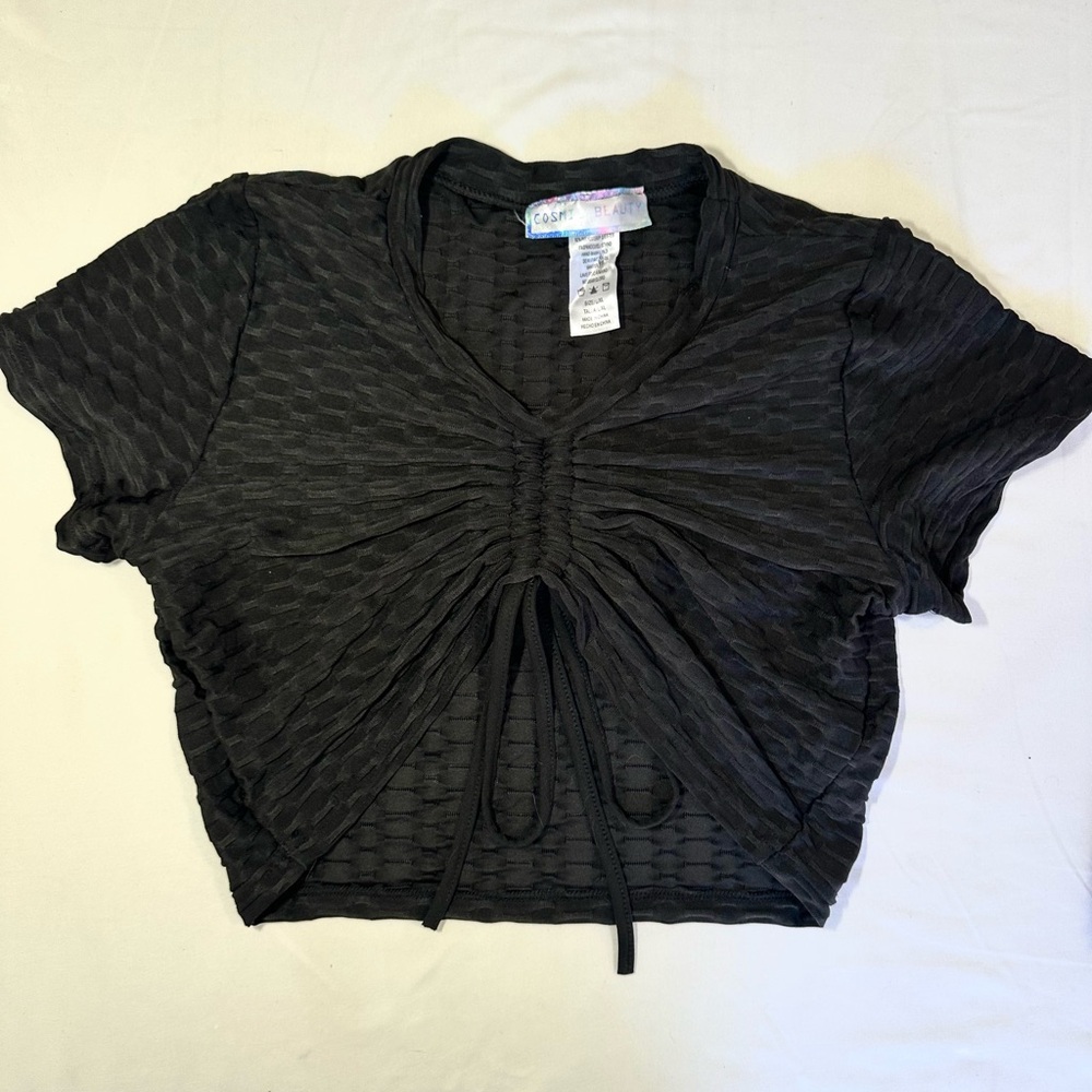 Black Ruched Top
